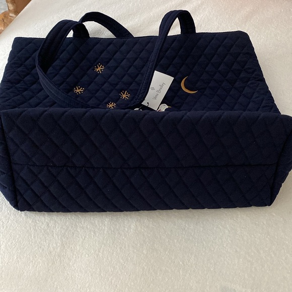 2pc Travel Set Vera Bradley Large Tote+Medium Cosmetic Winter Forest pattern NWT - Picture 7 of 12